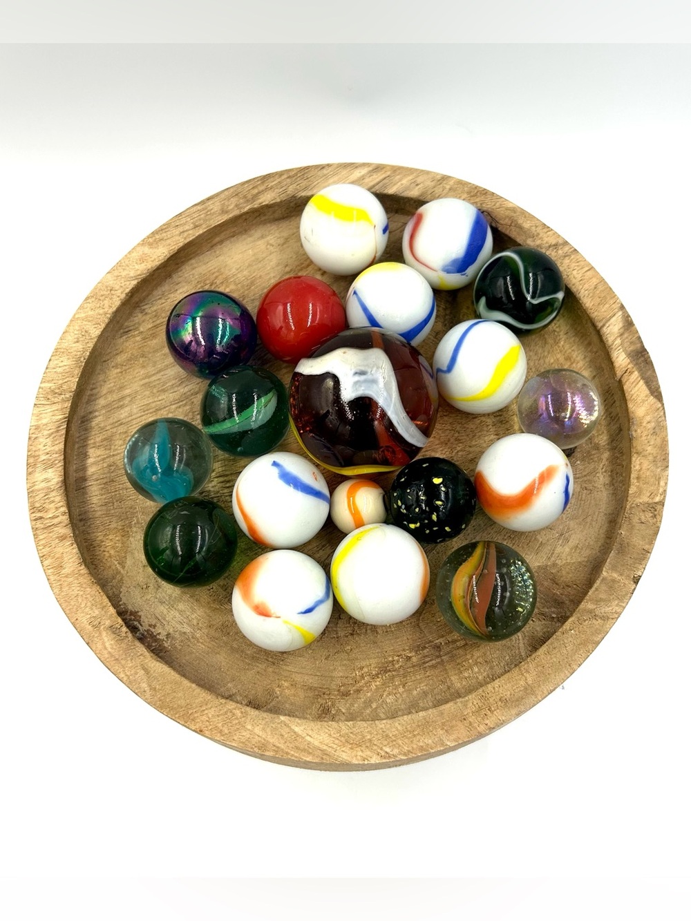 Collection of 19 Glass Marbles Vintage